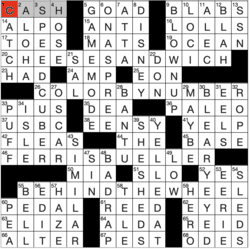 Answer grid of Los Angeles Times 12/22/25 crossword by Rena Cohen